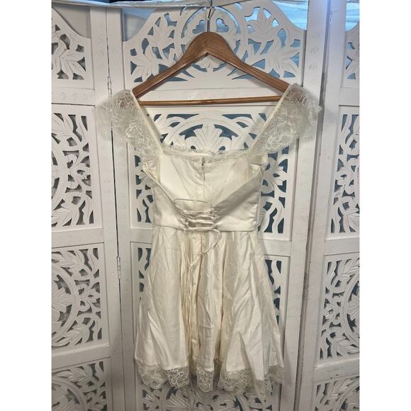 House of CB Kaia Ivory A-Line Mini Dress Size XS Extra Small - Picture 6 of 10